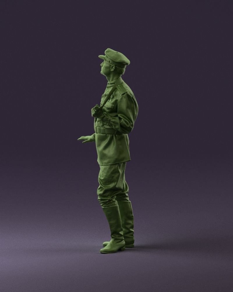 001010 man in soviet officer suit with ppsh 3D model_8