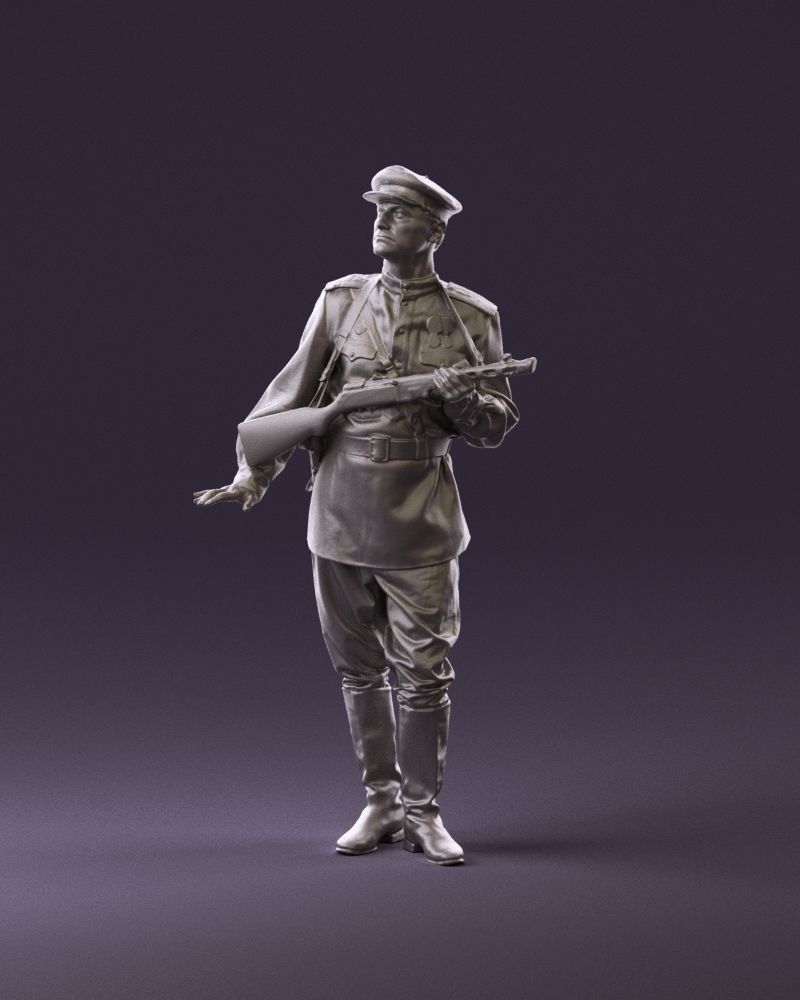 001010 man in soviet officer suit with ppsh 3D model_22