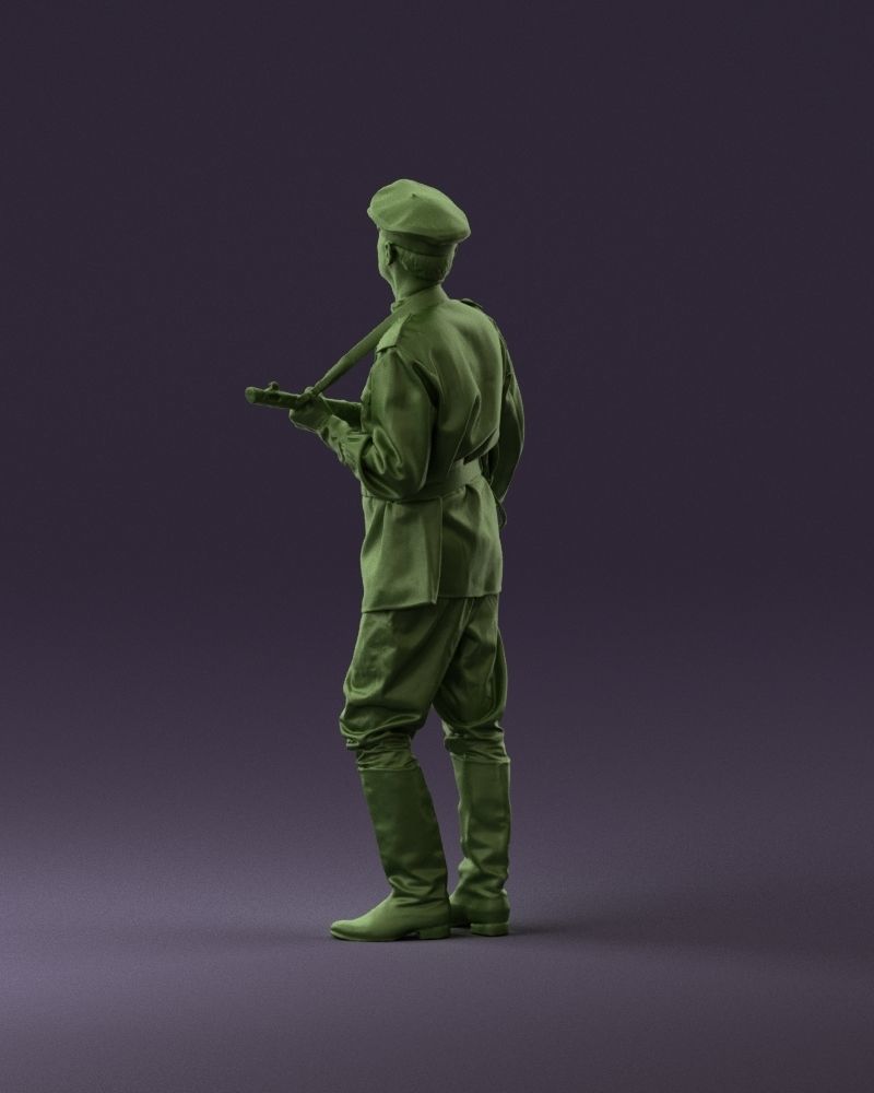 001010 man in soviet officer suit with ppsh 3D model_7