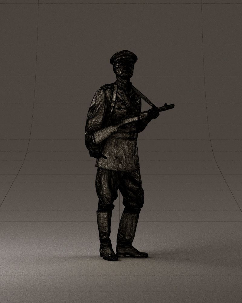 001010 man in soviet officer suit with ppsh 3D model_26