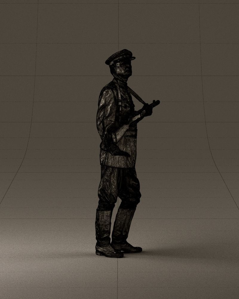001010 man in soviet officer suit with ppsh 3D model_27