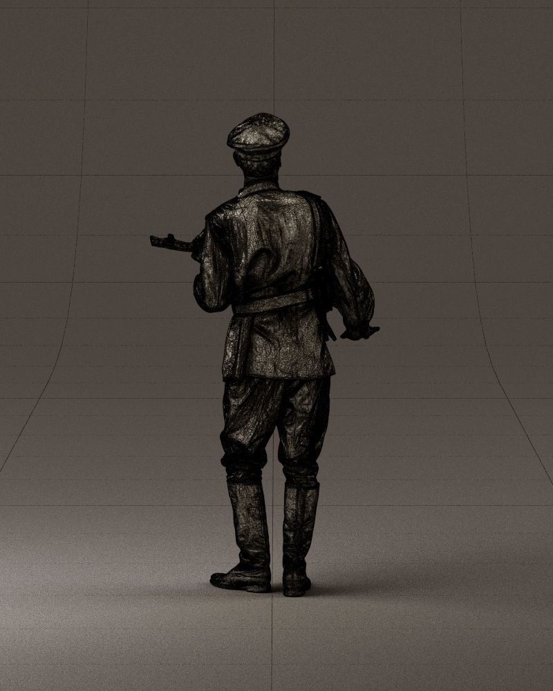 001010 man in soviet officer suit with ppsh 3D model_30