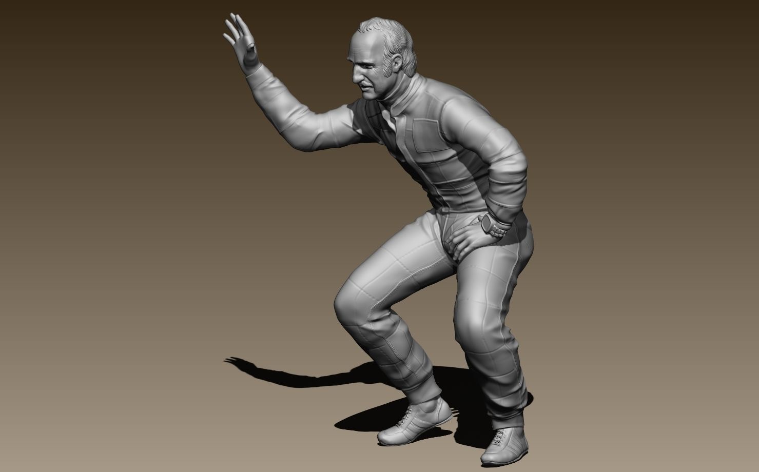 Clay Regazzoni Car Driver 3D print model_2