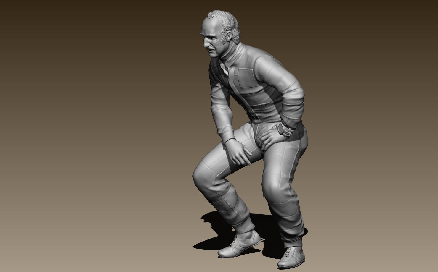 Clay Regazzoni Car Driver 3D print model_4