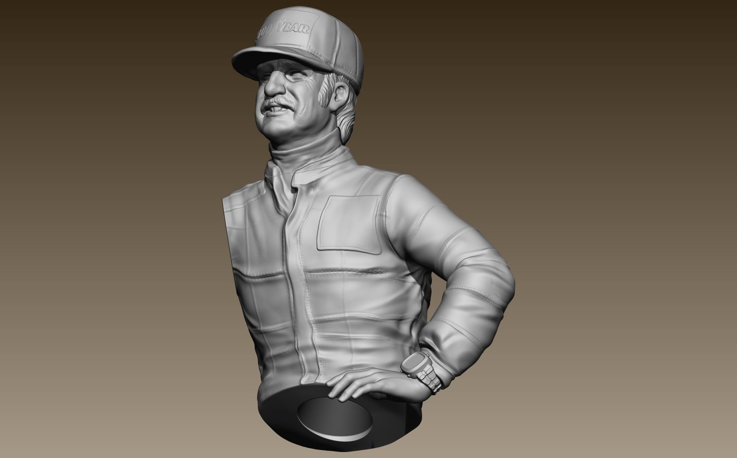 Clay Regazzoni Car Driver 3D print model_36
