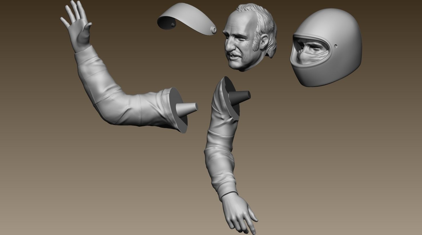 Clay Regazzoni Car Driver 3D print model_23