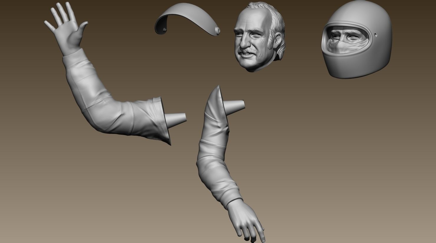 Clay Regazzoni Car Driver 3D print model_25