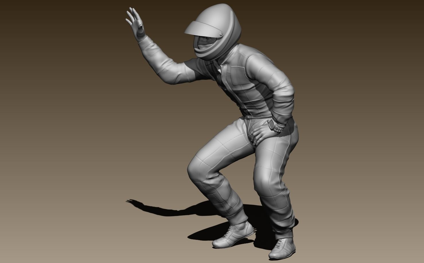 Clay Regazzoni Car Driver 3D print model_6