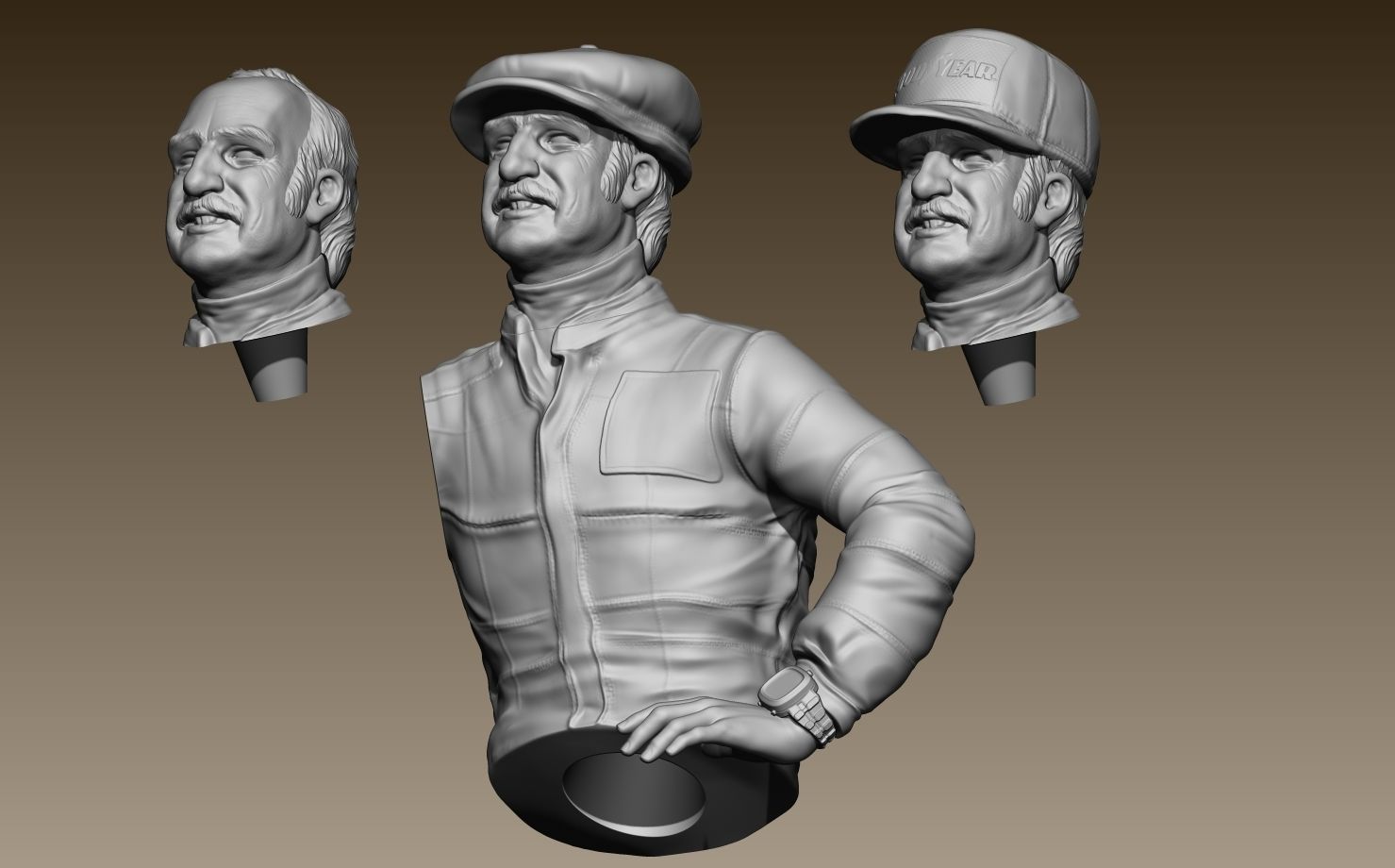 Clay Regazzoni Car Driver 3D print model_39