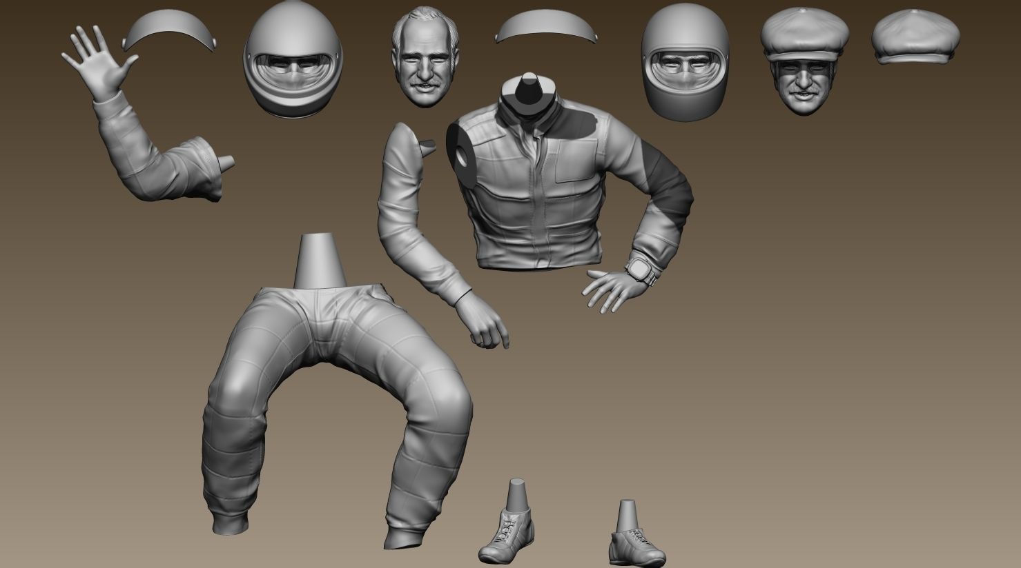 Clay Regazzoni Car Driver 3D print model_3