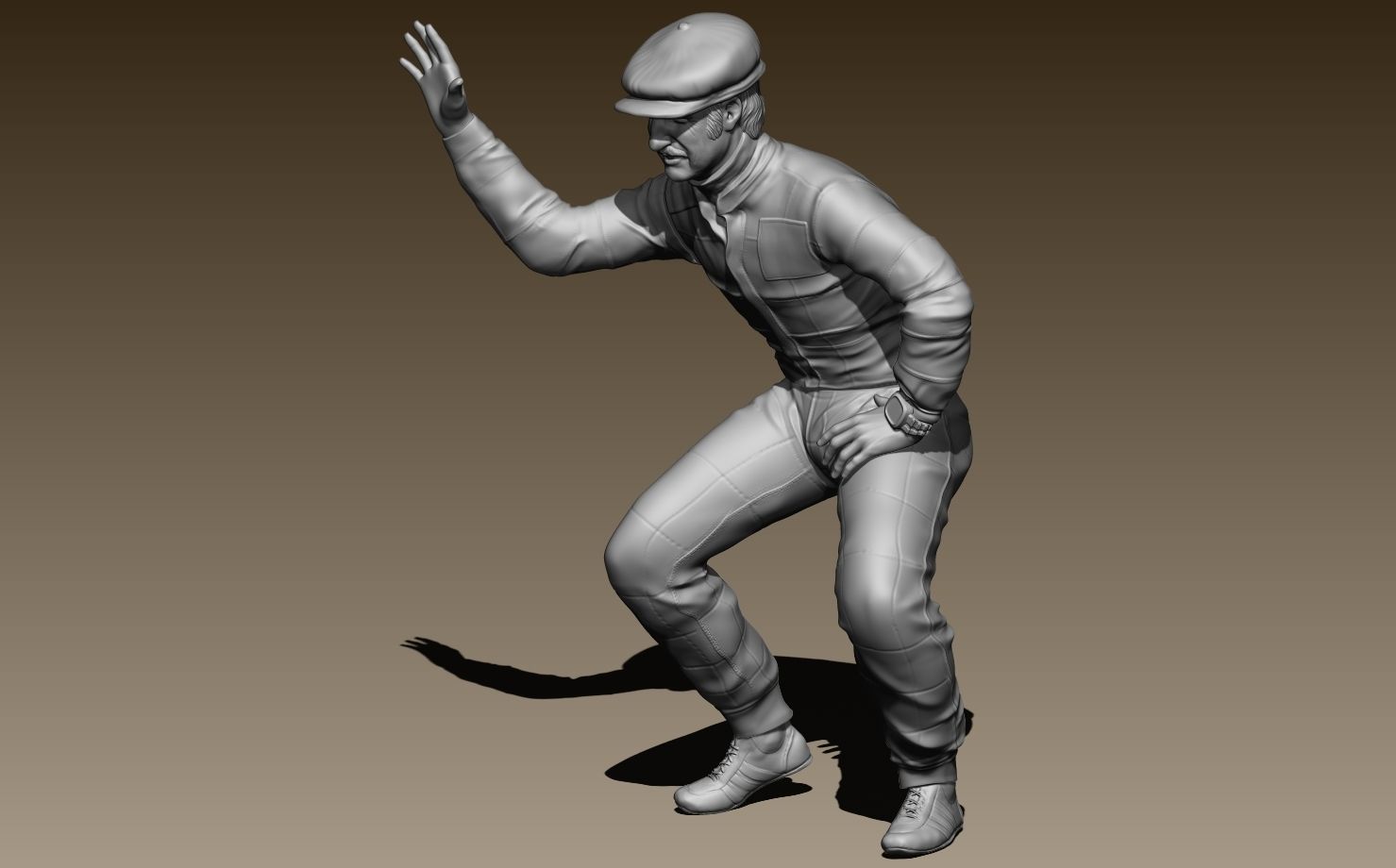 Clay Regazzoni Car Driver 3D print model_1