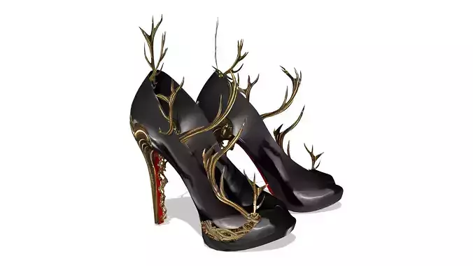 Crazy Heel Shoes Low-poly 3D model