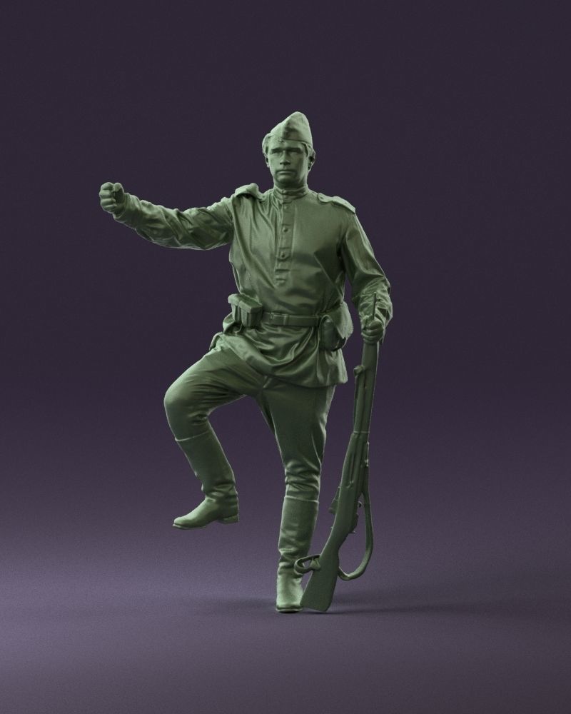 001011 man in sov soldier with mosin sniper rifle 3D Print Ready 3D print model_12