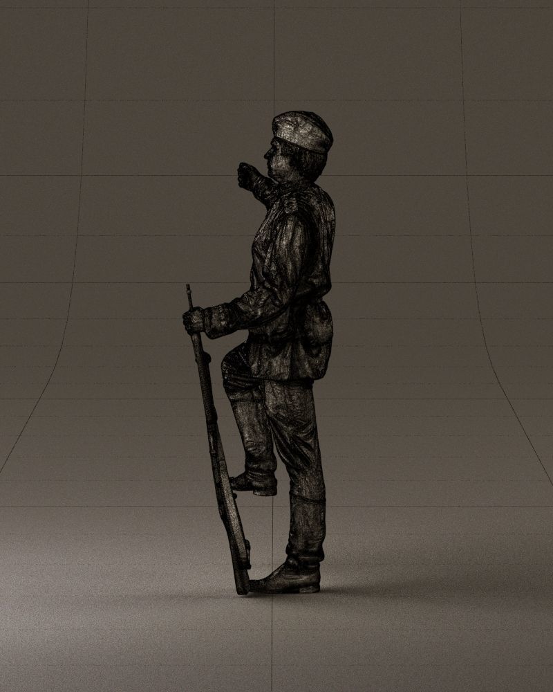 001011 man in sov soldier with mosin sniper rifle 3D Print Ready 3D print model_32