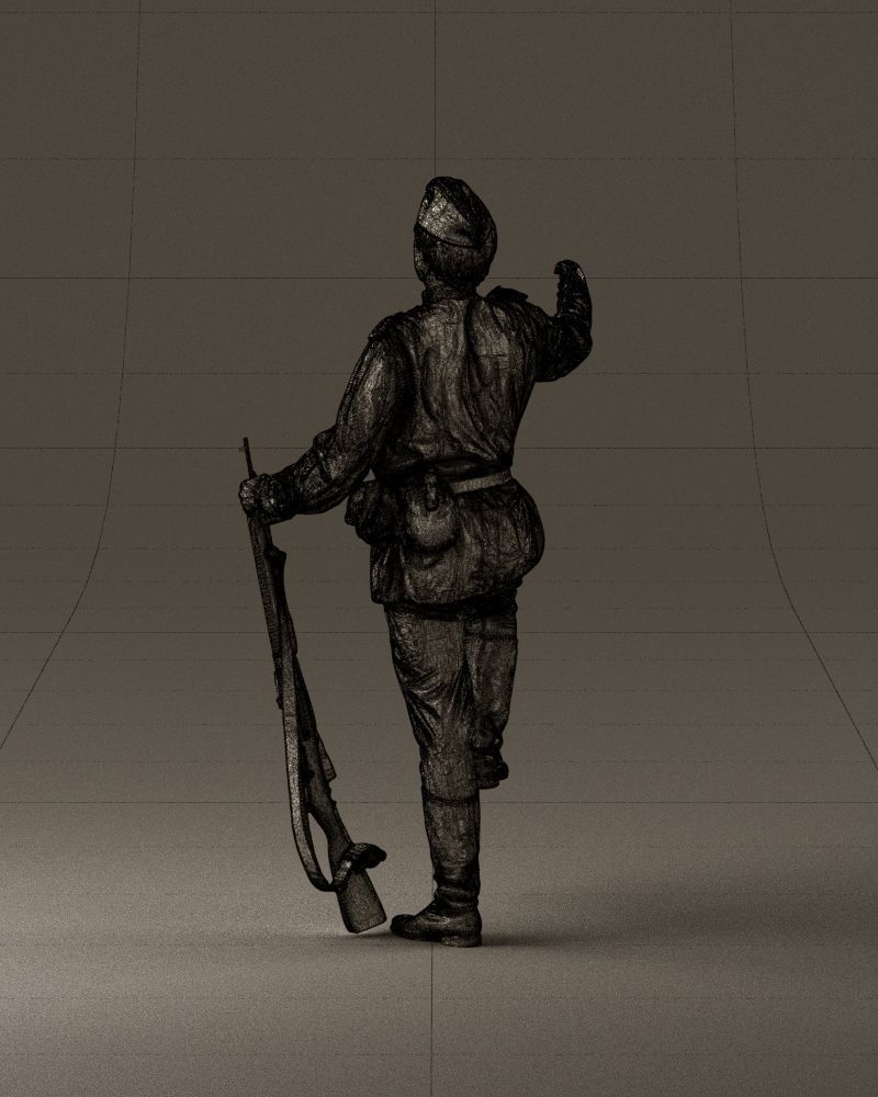 001011 man in sov soldier with mosin sniper rifle 3D Print Ready 3D print model_31