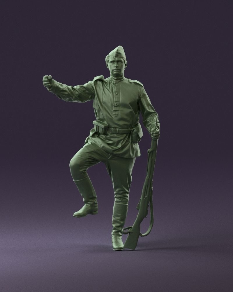 001011 man in sov soldier with mosin sniper rifle 3D Print Ready 3D print model_13