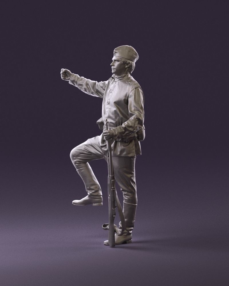 001011 man in sov soldier with mosin sniper rifle 3D Print Ready 3D print model_9