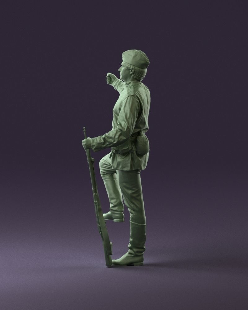 001011 man in sov soldier with mosin sniper rifle 3D Print Ready 3D print model_20