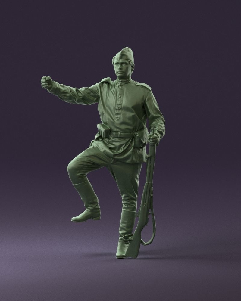 001011 man in sov soldier with mosin sniper rifle 3D Print Ready 3D print model_23