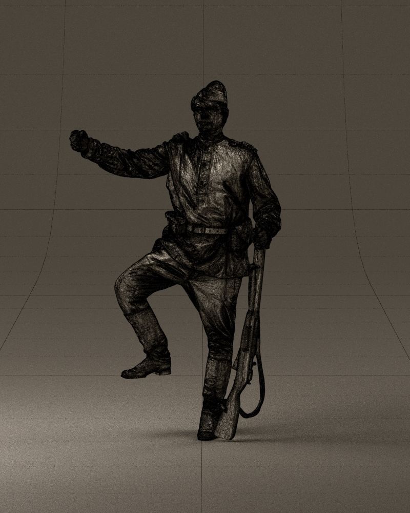 001011 man in sov soldier with mosin sniper rifle 3D Print Ready 3D print model_35