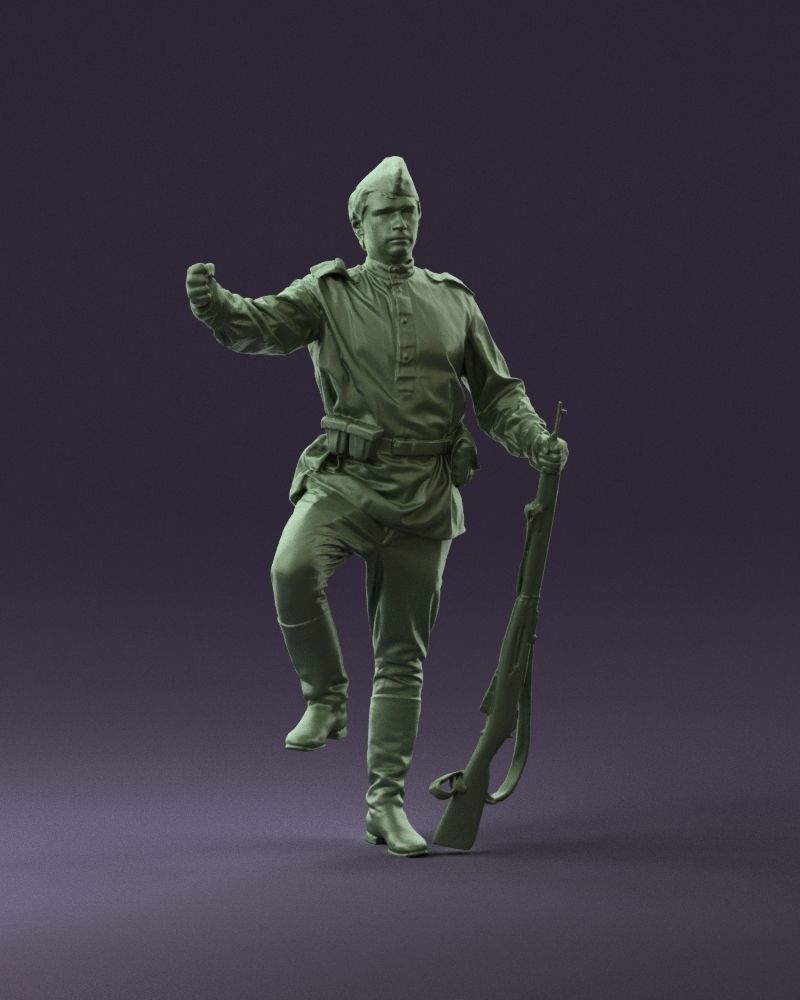 001011 man in sov soldier with mosin sniper rifle 3D Print Ready 3D print model_14