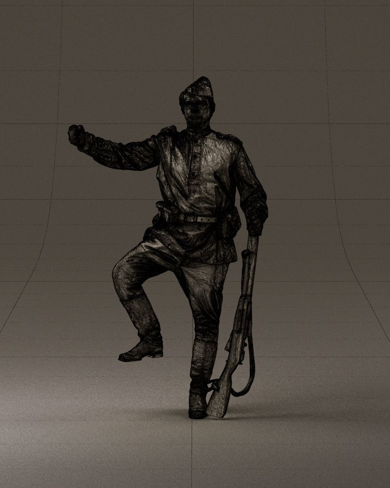 001011 man in sov soldier with mosin sniper rifle 3D Print Ready 3D print model_24