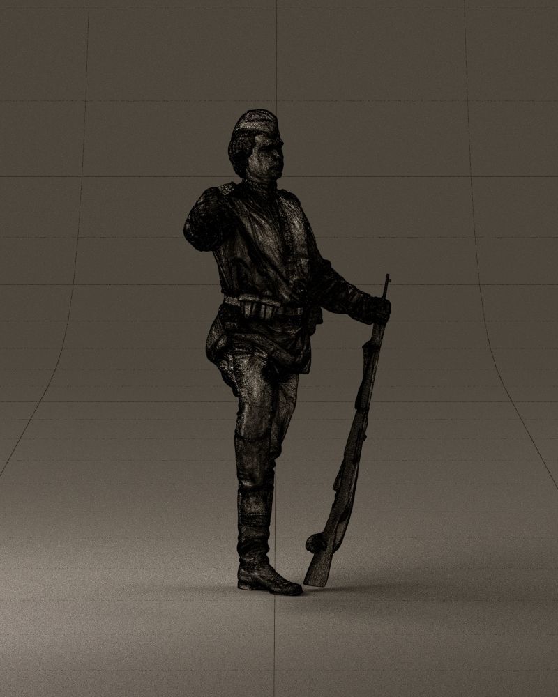 001011 man in sov soldier with mosin sniper rifle 3D Print Ready 3D print model_27