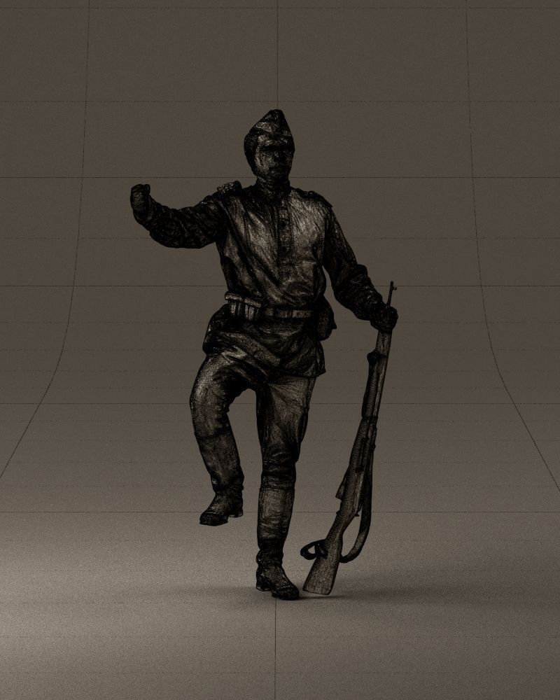 001011 man in sov soldier with mosin sniper rifle 3D Print Ready 3D print model_26