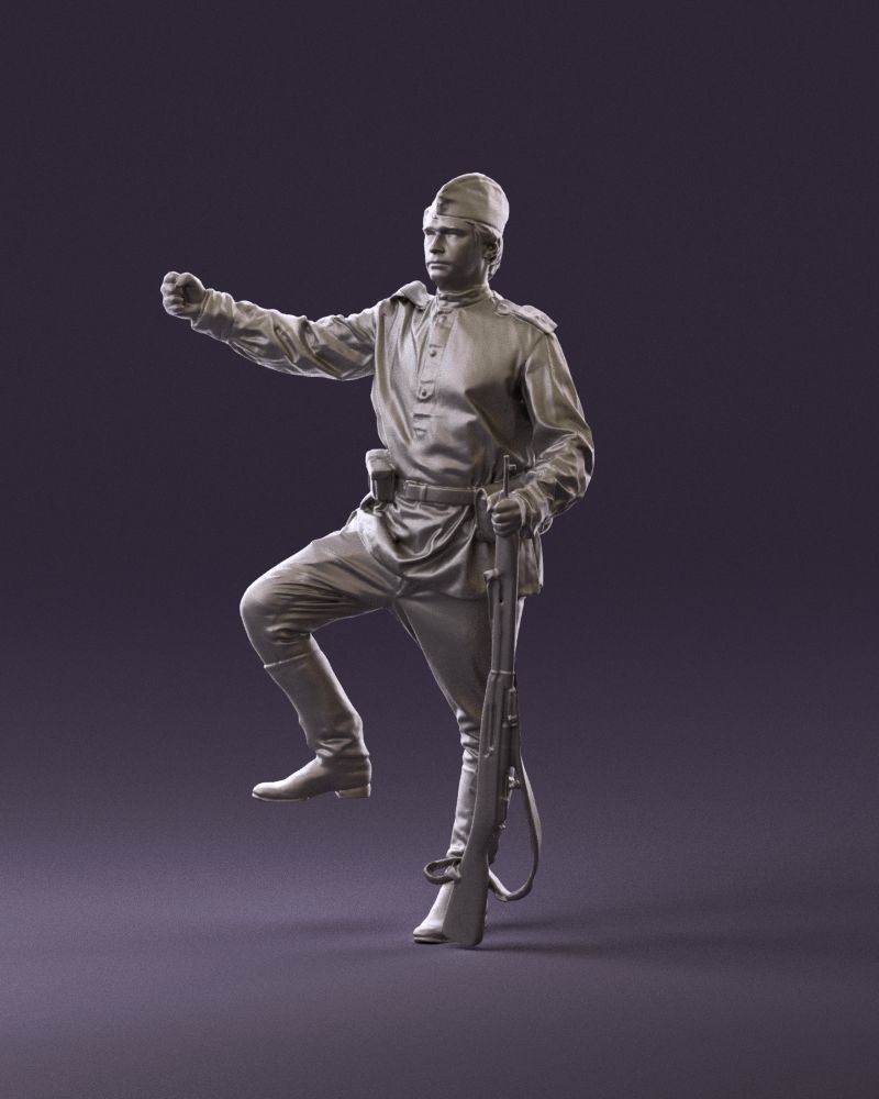 001011 man in sov soldier with mosin sniper rifle 3D Print Ready 3D print model_10