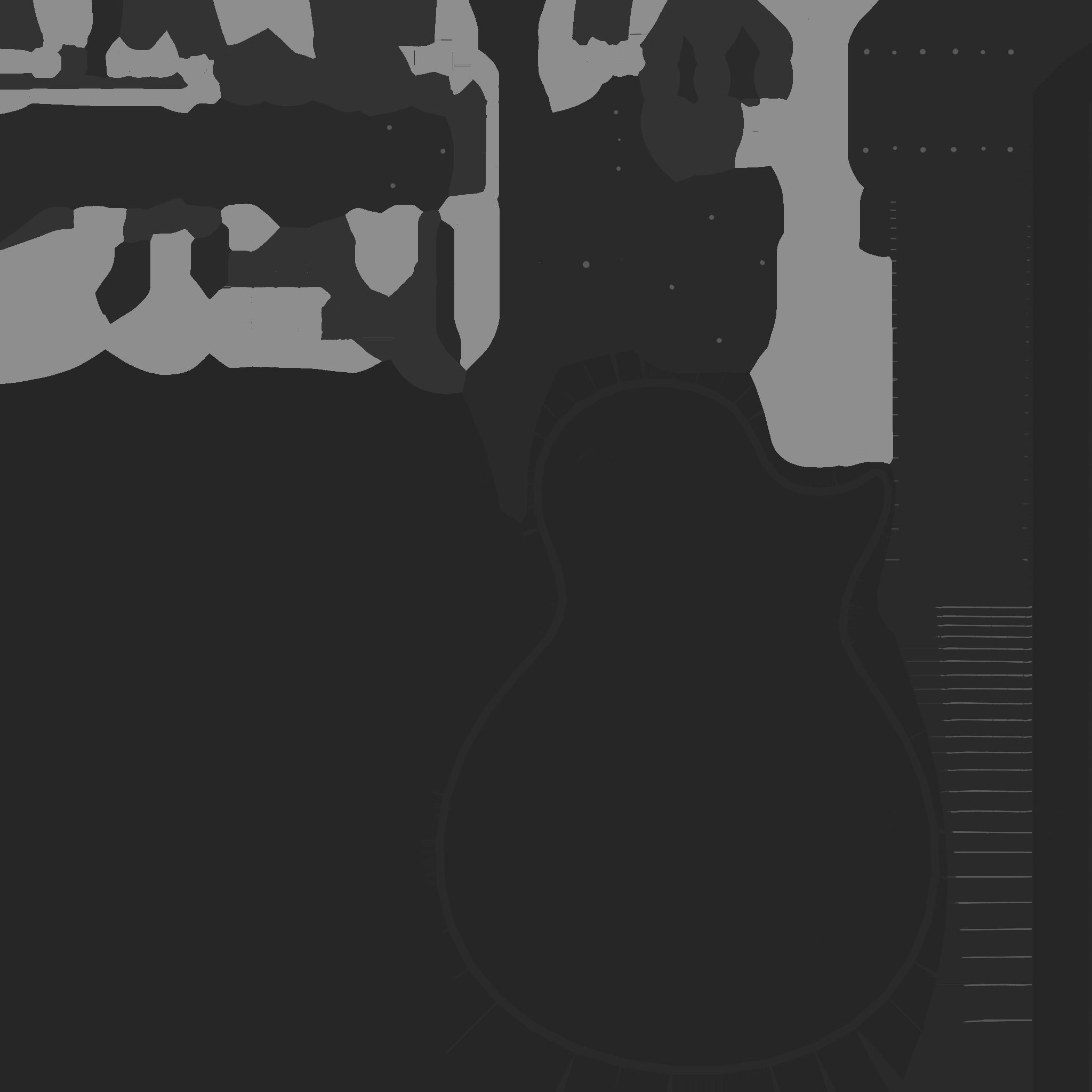 Electric Guitar C01 Dark Wood - Music Instrument Design Low-poly 3D model_24