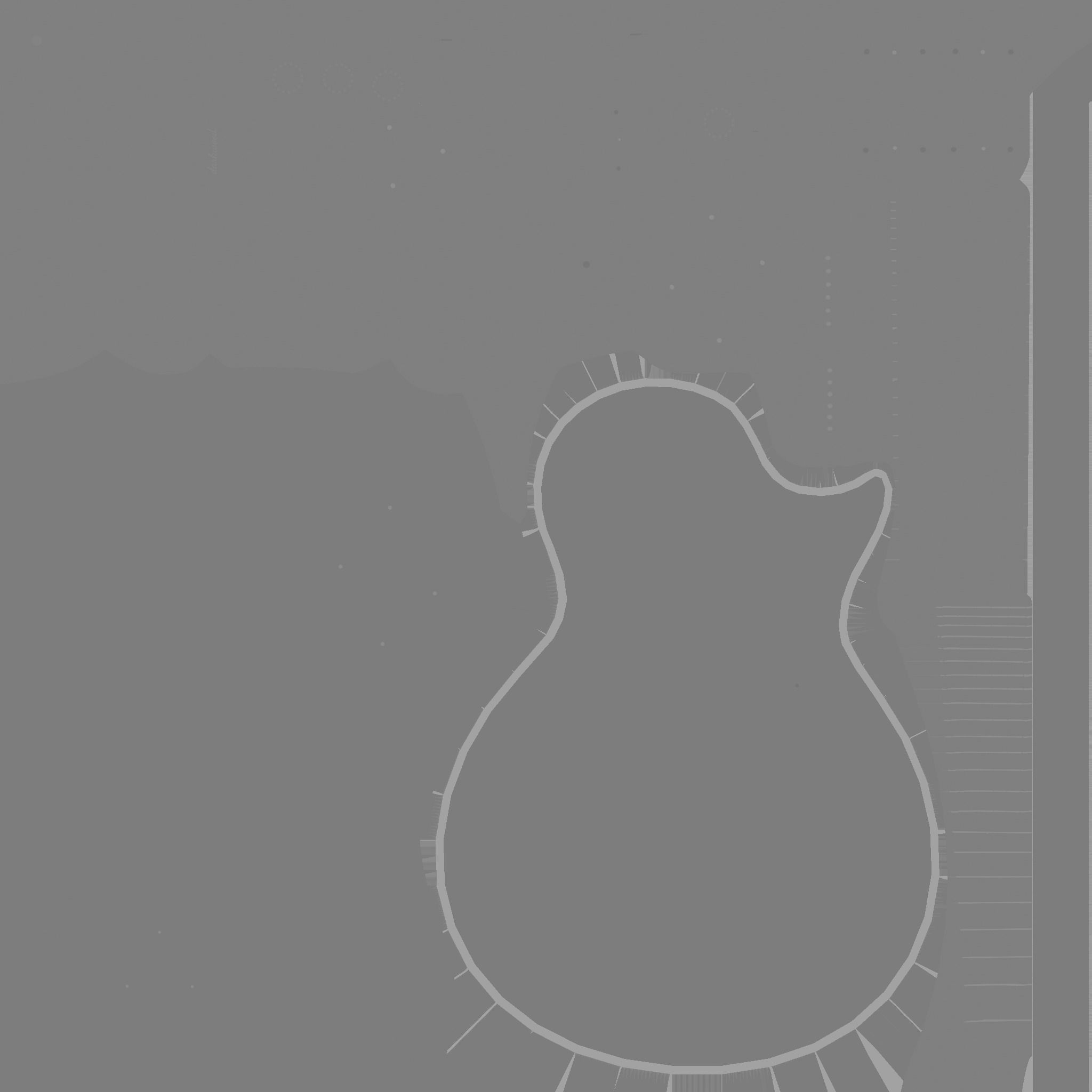 Electric Guitar C01 Dark Wood - Music Instrument Design Low-poly 3D model_21