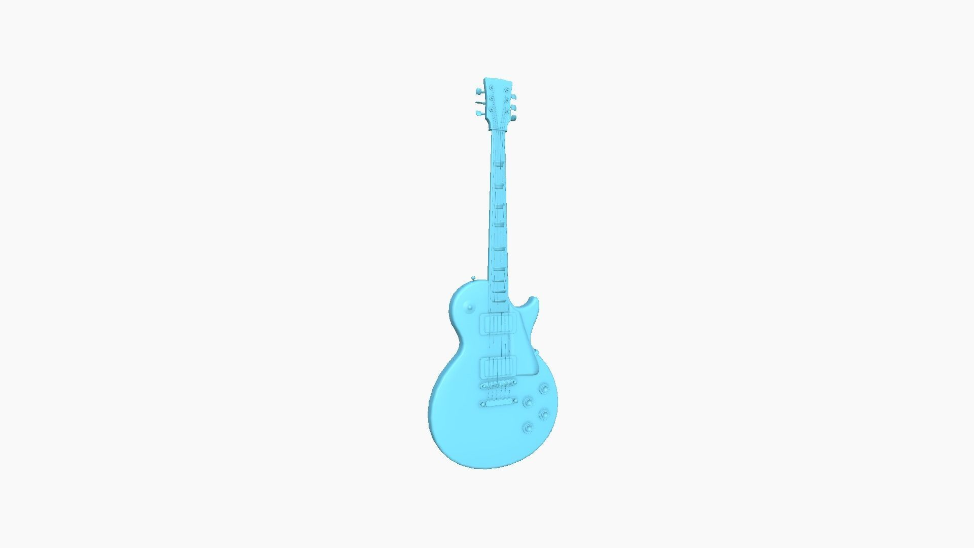 Electric Guitar C01 Dark Wood - Music Instrument Design Low-poly 3D model_8