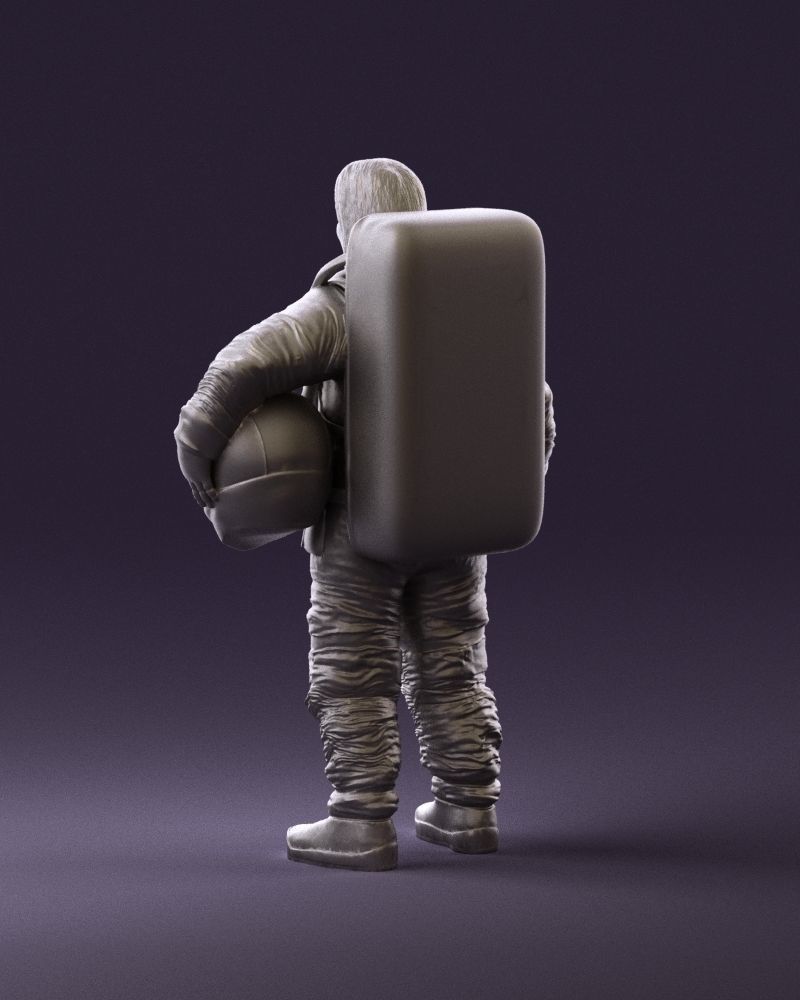 001013 woman space astronaut 3D Print Ready 3D print model_7