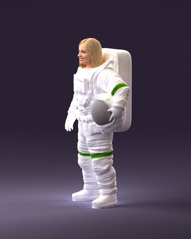 001013 woman space astronaut 3D Print Ready 3D print model_21