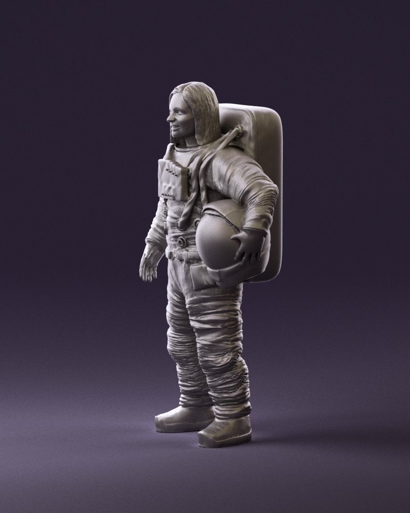 001013 woman space astronaut 3D Print Ready 3D print model_9