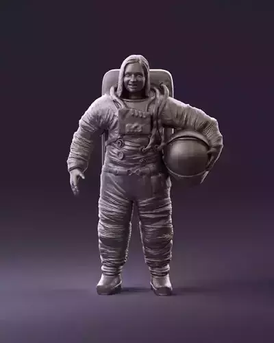 001013 woman space astronaut 3D Print Ready 3D print model