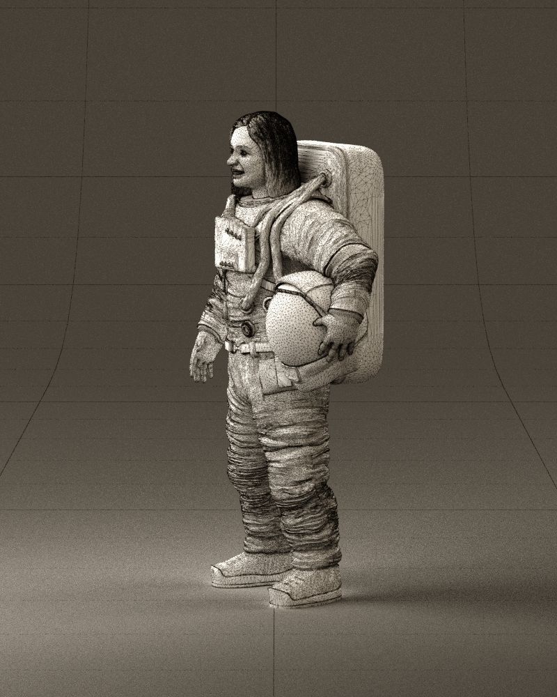 001013 woman space astronaut 3D Print Ready 3D print model_33