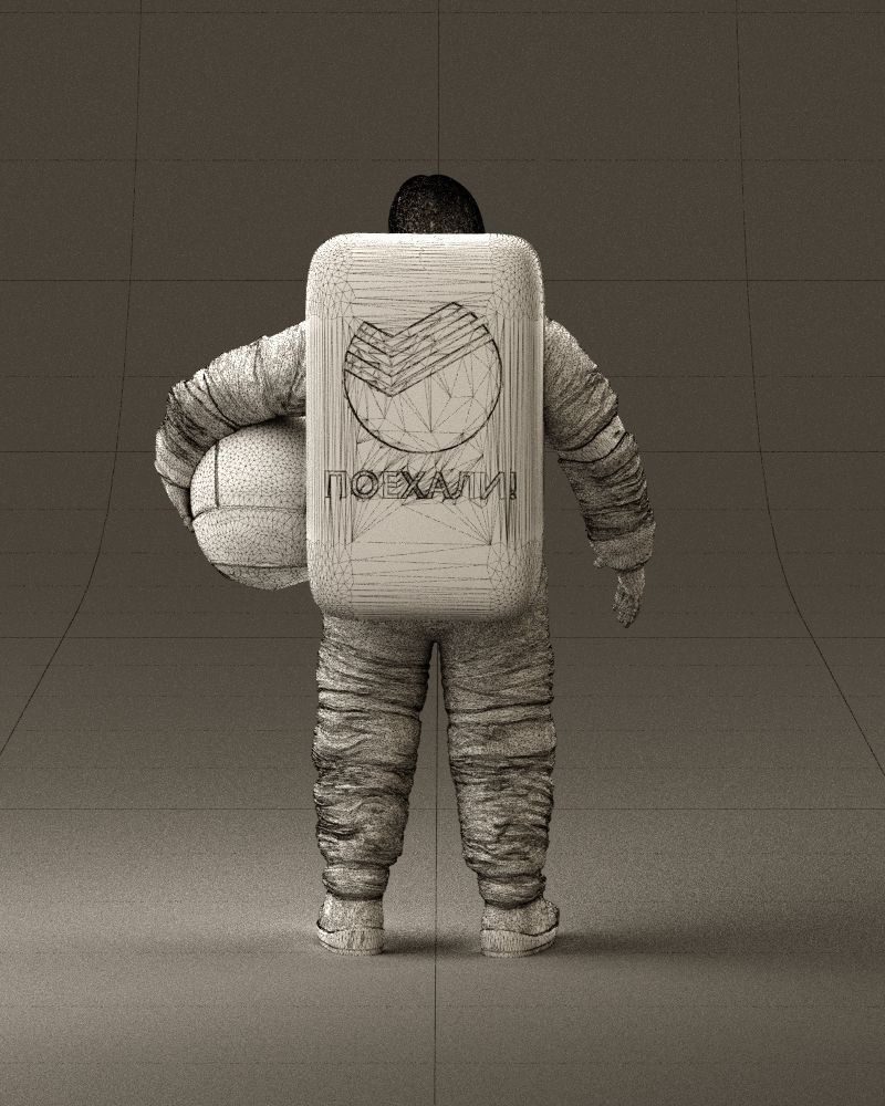 001013 woman space astronaut 3D Print Ready 3D print model_30