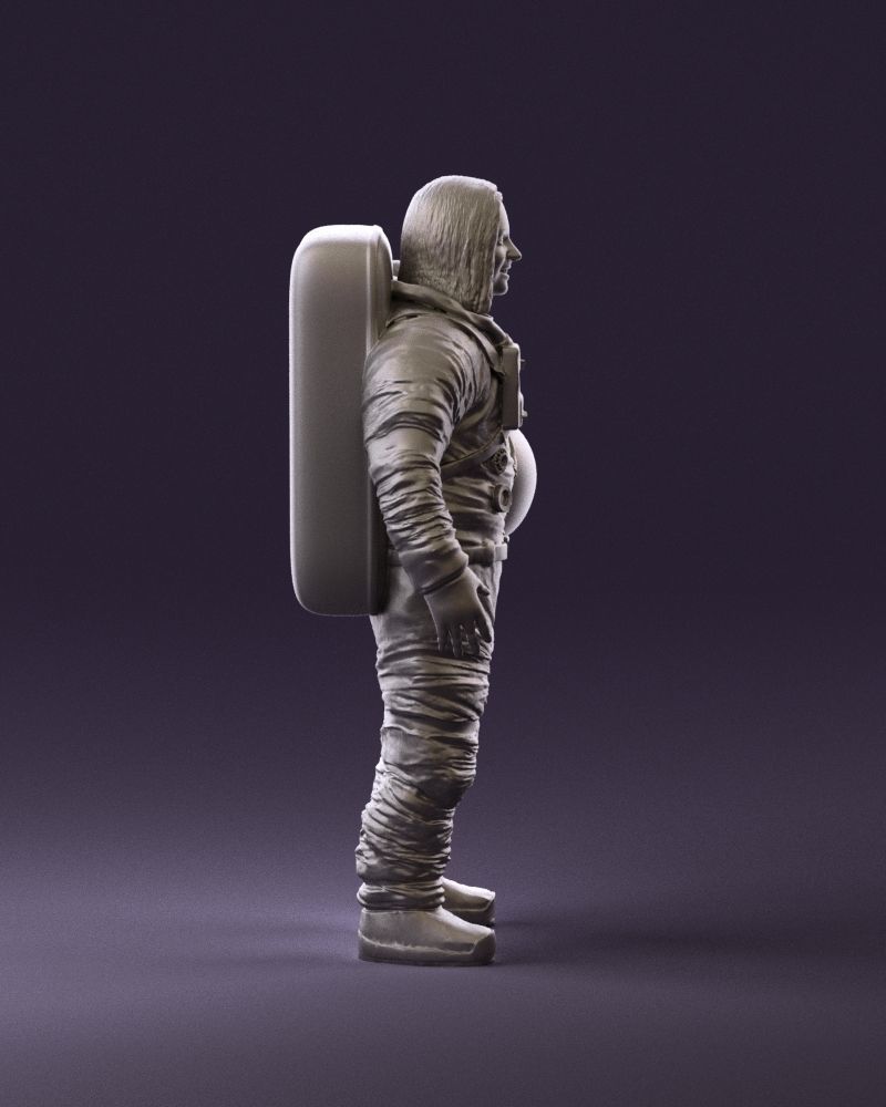 001013 woman space astronaut 3D Print Ready 3D print model_4