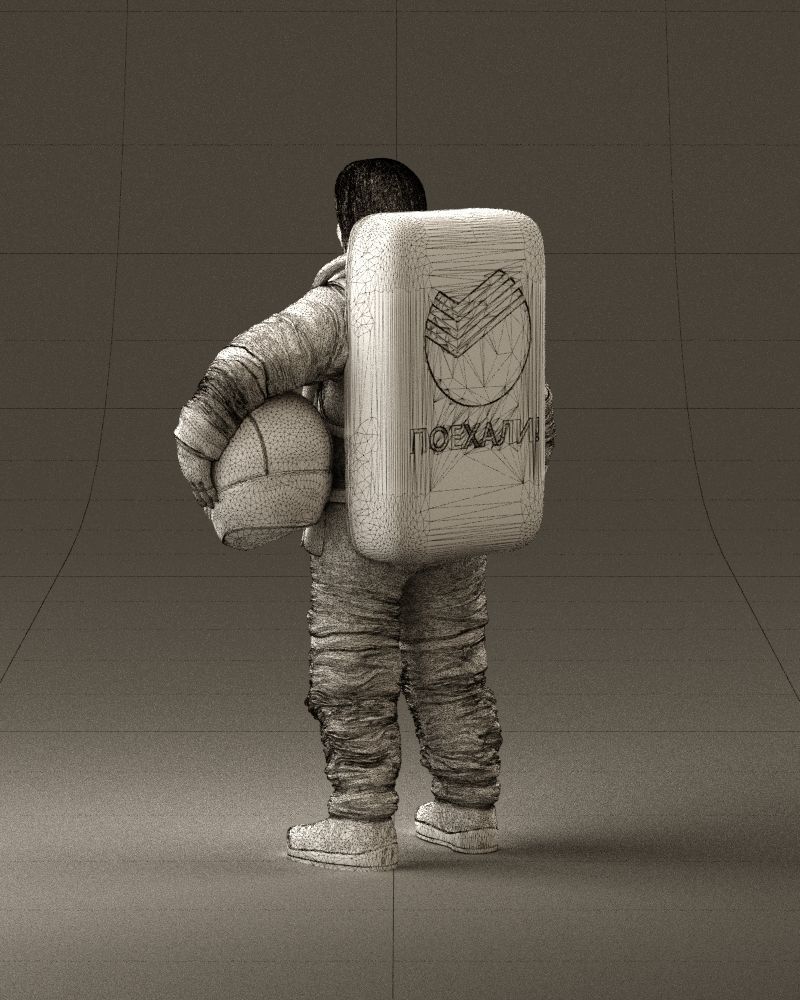 001013 woman space astronaut 3D Print Ready 3D print model_31