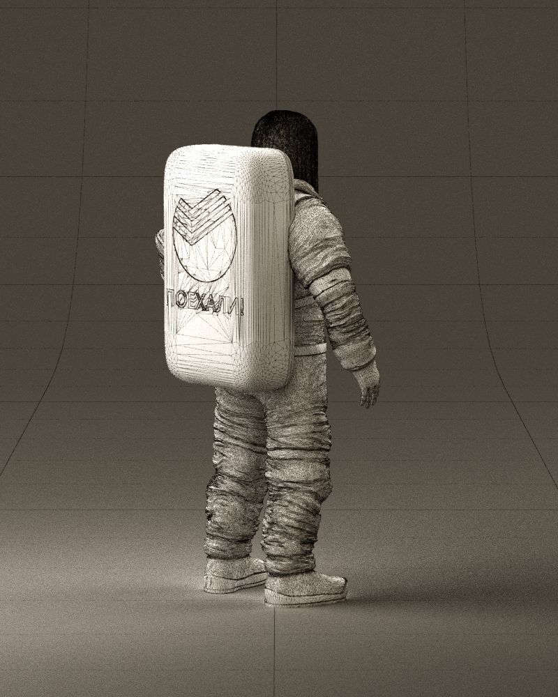 001013 woman space astronaut 3D Print Ready 3D print model_29