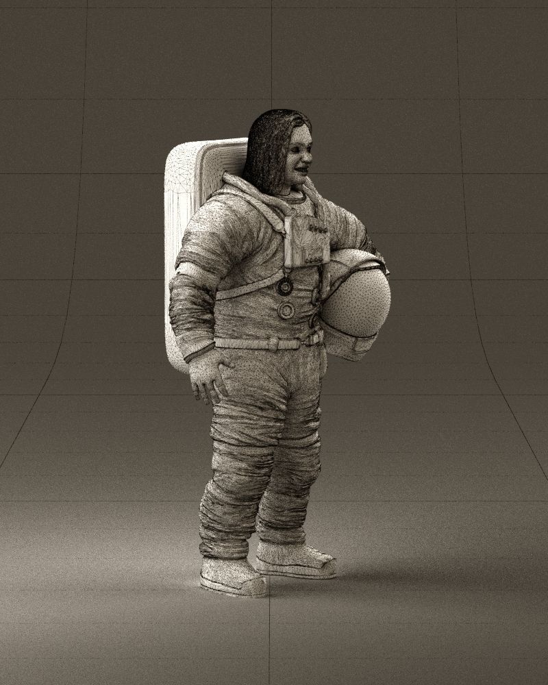 001013 woman space astronaut 3D Print Ready 3D print model_27
