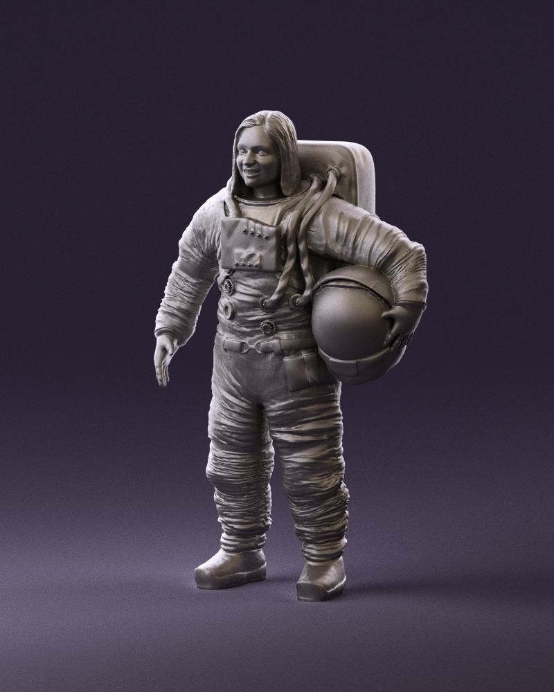 001013 woman space astronaut 3D Print Ready 3D print model_10
