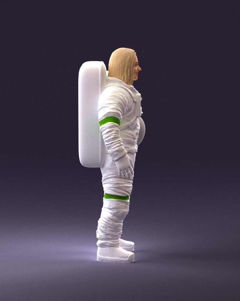 001013 woman space astronaut 3D Print Ready 3D print model_16