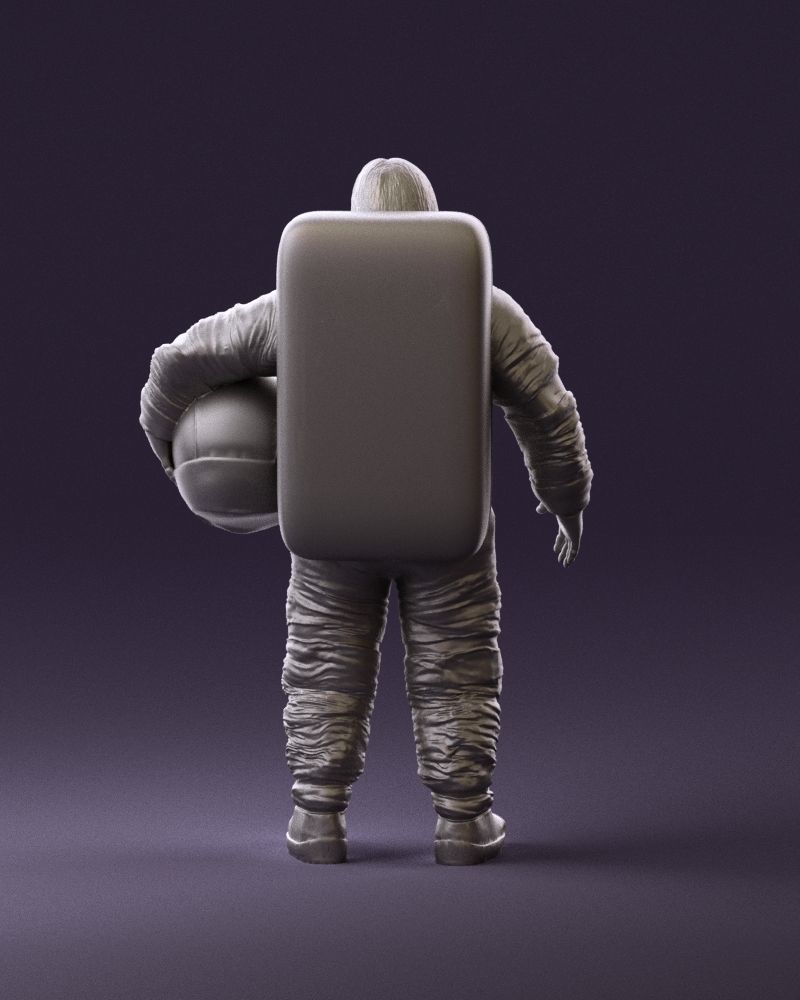 001013 woman space astronaut 3D Print Ready 3D print model_6