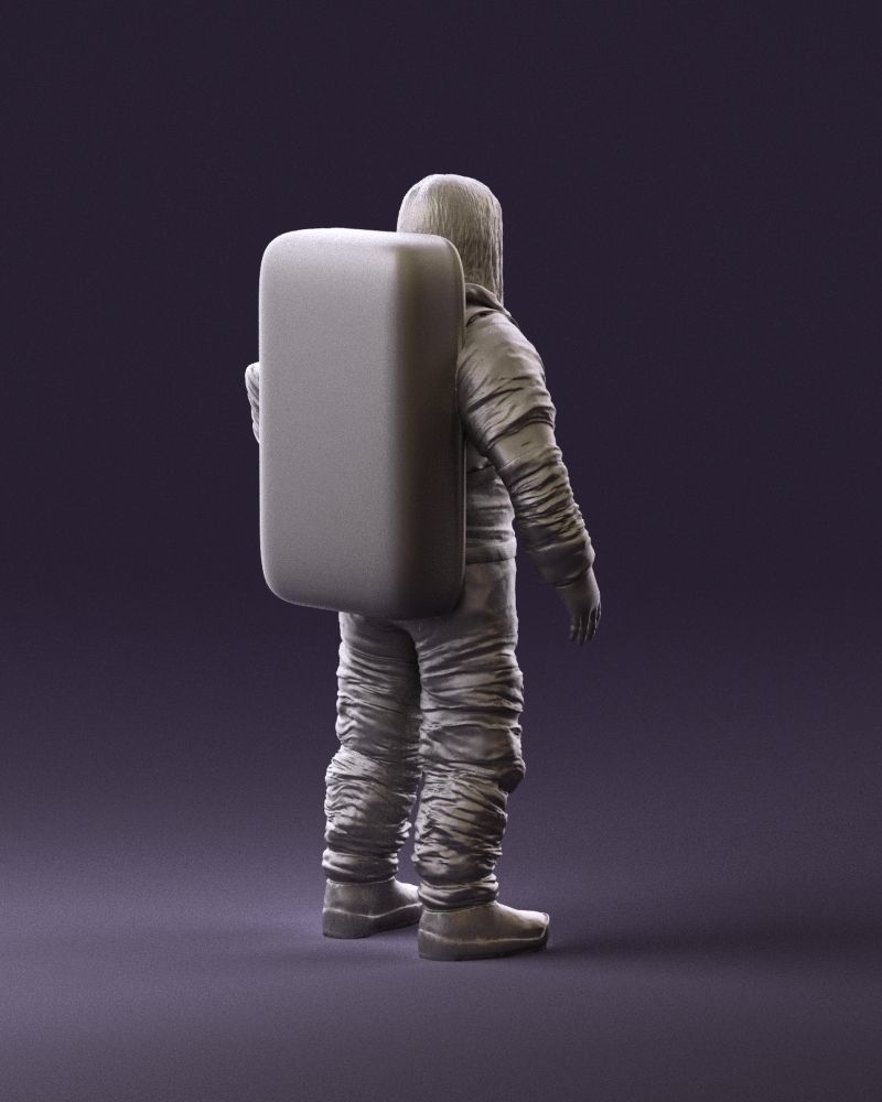 001013 woman space astronaut 3D Print Ready 3D print model_5