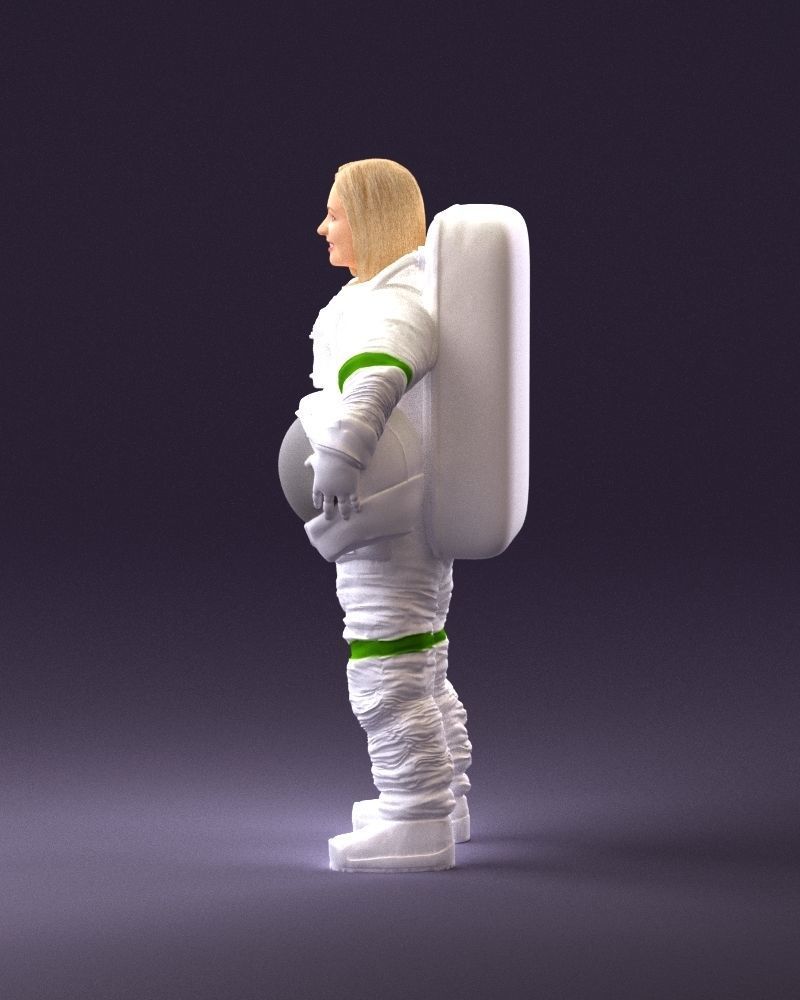 001013 woman space astronaut 3D Print Ready 3D print model_20
