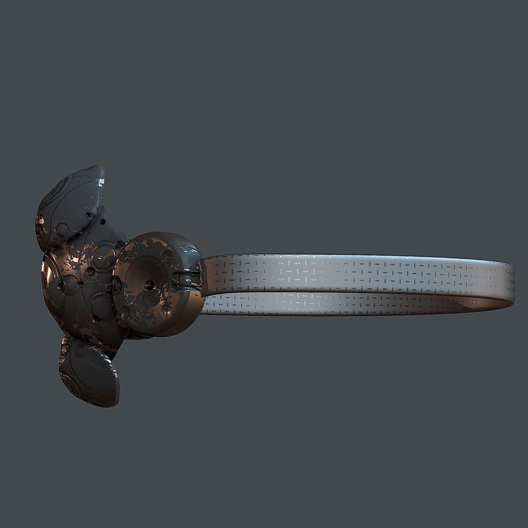 Gas mask helmet 3d model scifi Low-poly Low-poly 3D model_6