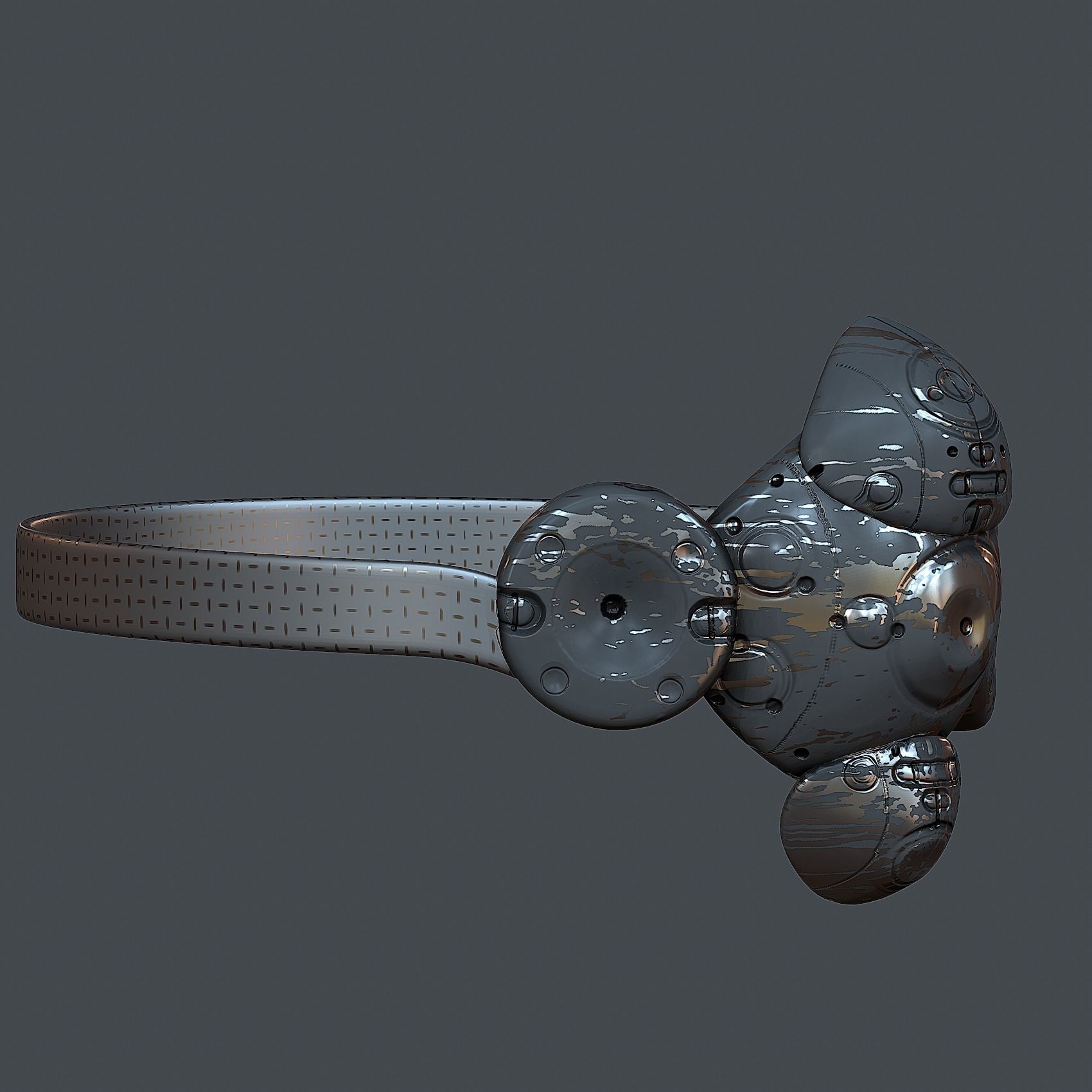 Gas mask helmet 3d model scifi Low-poly Low-poly 3D model_4