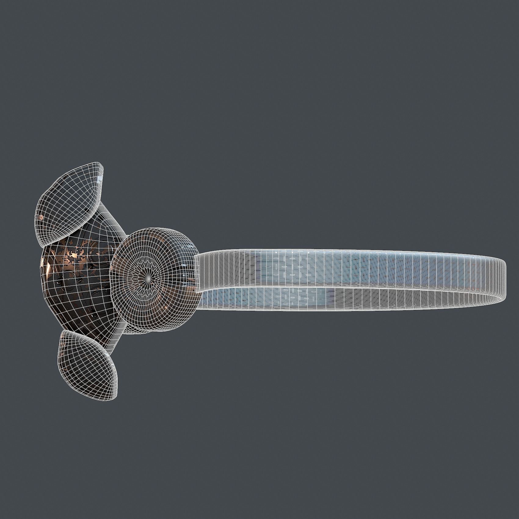 Gas mask helmet 3d model scifi Low-poly Low-poly 3D model_7